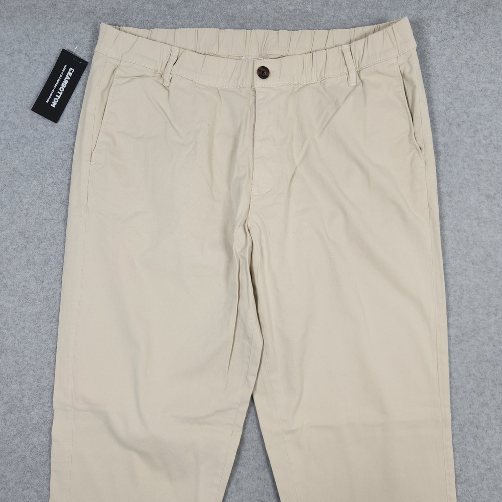 Bear Bottom Pants Mens XL Tan Stone Stretch Chino Relaxed Stretch 32" Inseam